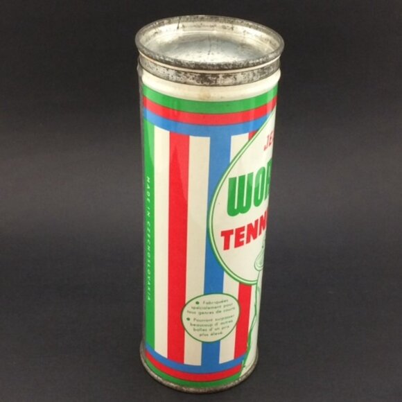 Vintage Jelinek's World Ace Tennis Balls Can Tin Empty Czech Advertising - Picture 6 of 16